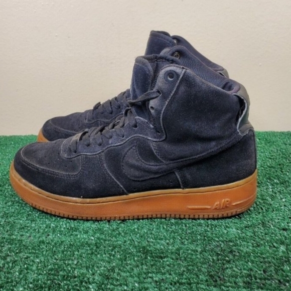 Nike Other - Nike Air Force 1 07 LV8 Suede Men's Black High Tops Gum Sole